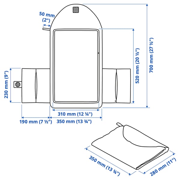IKEA GRÖNFINK Changing Pad Foldable/green 27 1/2x13 3/4 "