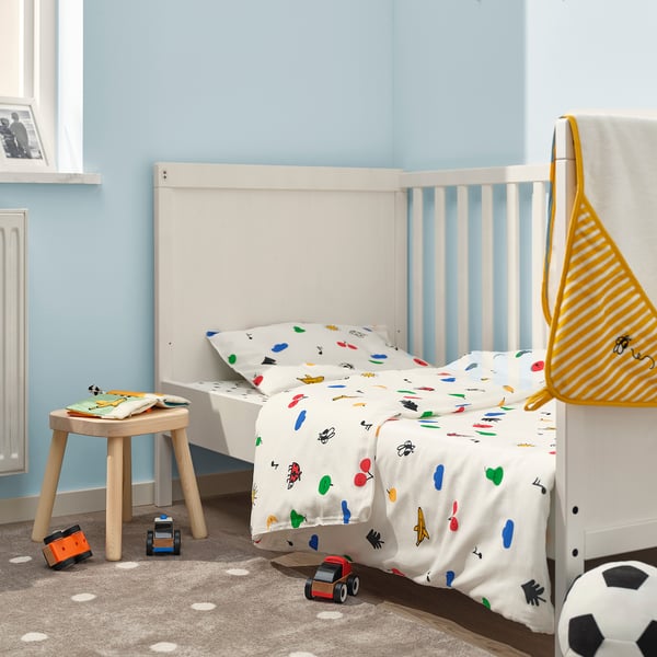 IKEA GRÖNFINK Duvet Cover 1 Pillowcase F Crib Multicolor 43x49/14x22 "