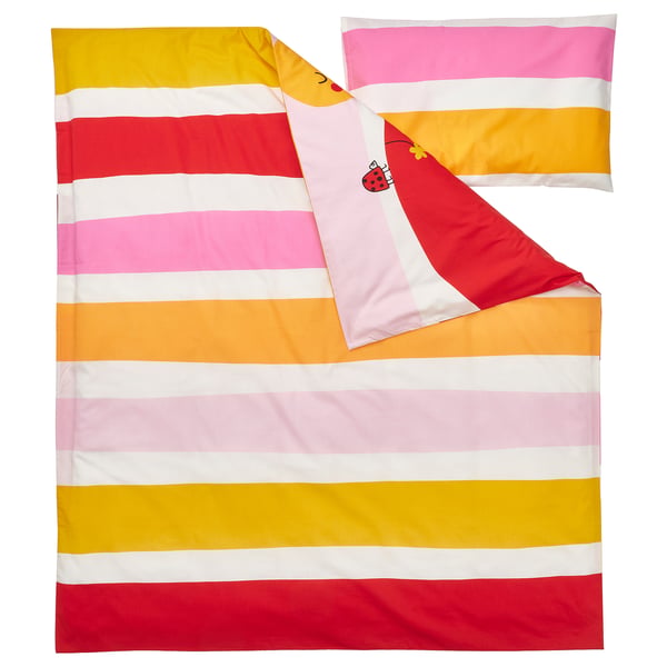 IKEA GRÖNFINK Duvet Cover 1 Pillowcase F Crib Multicolor/stripe 43x49/14x22 "