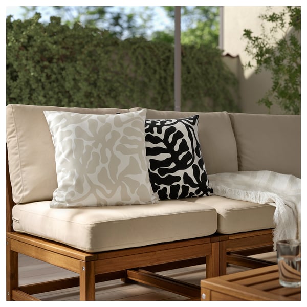 IKEA GRÖNKNAVEL Cushion Cover Beige White/outdoor Indoor 20x20 "
