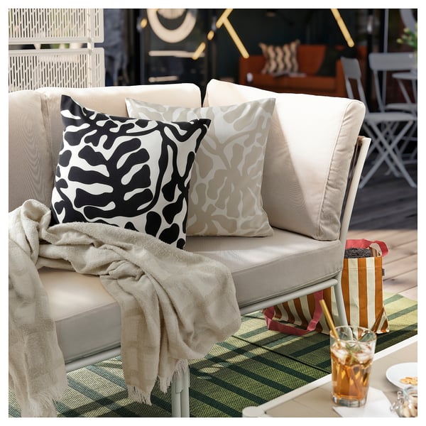 IKEA GRÖNKNAVEL Throw Check Beige/outdoor Indoor 71x47 "