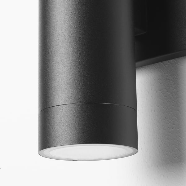 IKEA GRÖNSPRÖT Wall Up/downlight Hardwired Outdoor Black 11 "