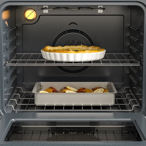 IKEA GRUNDLÄGGA Range With Glass Ceramic Cooktop Stainless Steel