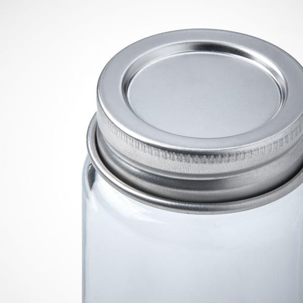 IKEA GULDFISK Spice Jar Clear Glass/stainless Steel 2 Oz