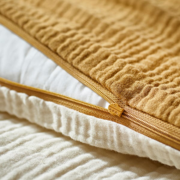 IKEA GULDVÄVARE 3-piece Bedlinen Set For Crib Dark Yellow/beige 27 1/2x52 "
