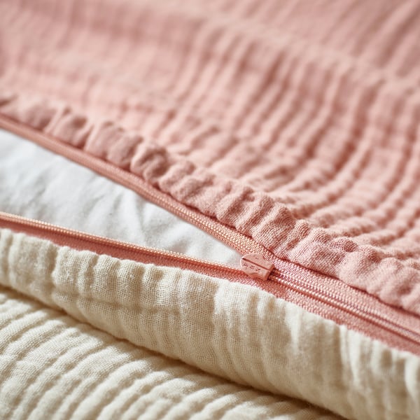 IKEA GULDVÄVARE 3-piece Bedlinen Set For Crib Pale Pink/beige 27 1/2x52 "