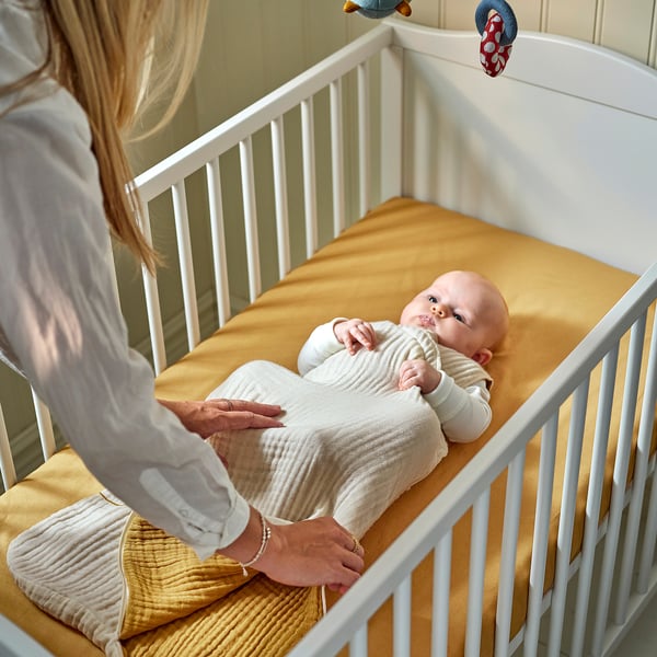 IKEA GULDVÄVARE Wearable Blanket Beige/dark Yellow 0-6 Months