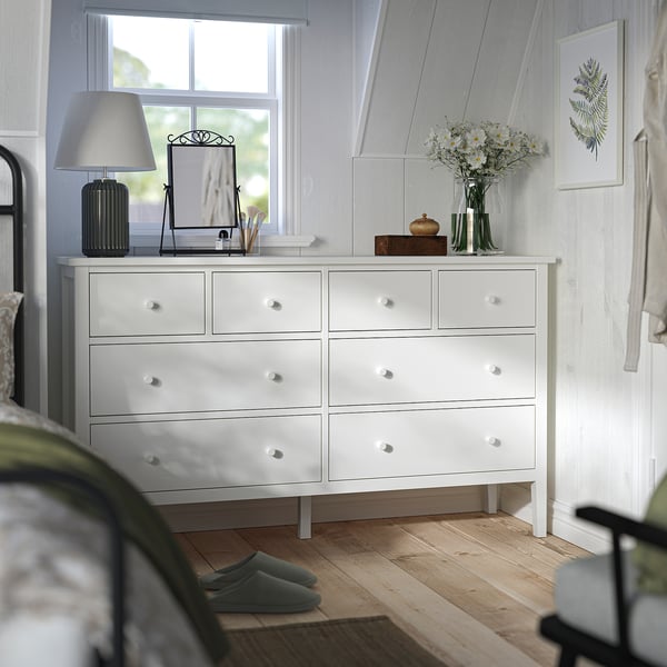 IKEA GULLABERG 8-drawer Dresser White/anchor/unlock Function 66 1/8x18 7/8x39 3/8 "