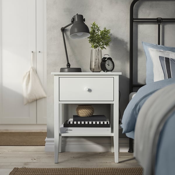 IKEA GULLABERG Nightstand With 1 Drawer With Shelf/white 20 7/8x16 7/8x27 1/8 "