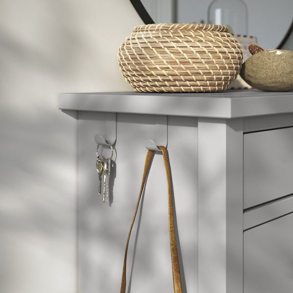 IKEA GULLABERG Shoe Cabinet With 2 Compartments Gray 34 5/8x11 3/4x48 "