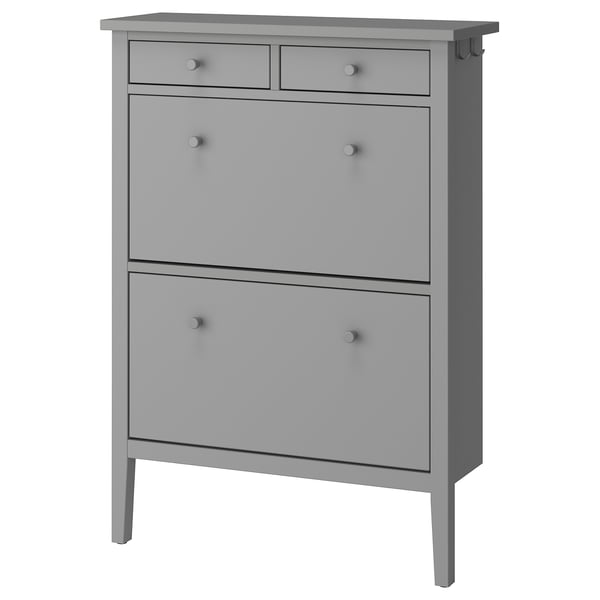 IKEA GULLABERG Shoe cabinet with 2 compartments gray 34 5/8x11 3/4x48 "