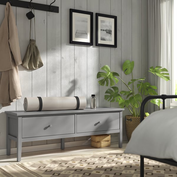 IKEA GULLABERG Storage Bench Gray 58 1/4x16 7/8x20 1/2 "