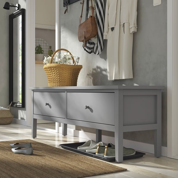 IKEA GULLABERG Storage Bench Gray 58 1/4x16 7/8x20 1/2 "