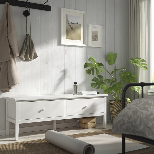 IKEA GULLABERG Storage Bench White 58 1/4x16 7/8x20 1/2 "
