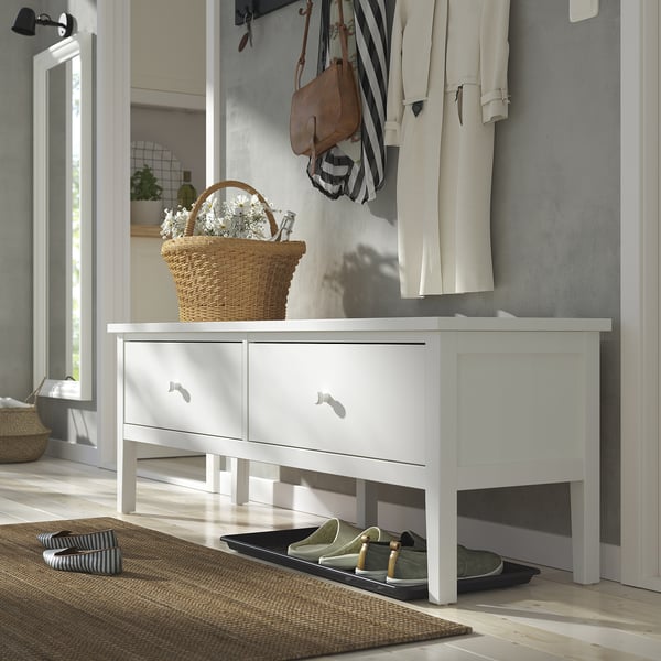 IKEA GULLABERG Storage Bench White 58 1/4x16 7/8x20 1/2 "
