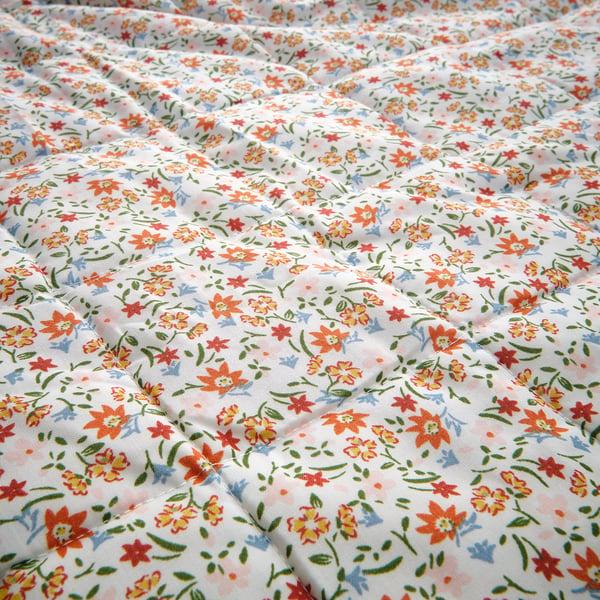 IKEA GULLNATTLJUS Bedspread White/floral Pattern Full/Queen