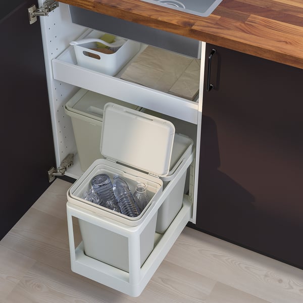 IKEA HÅLLBAR Recycling Solution With Pull-out/light Gray 5 Gallon