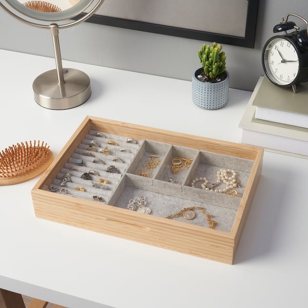 IKEA HALSREM Jewelry Box With Compartments 13x8 ¾ "