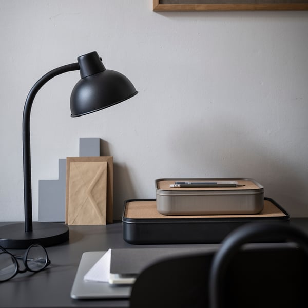 IKEA HARVMATTA Box With Lid Anthracite 9 ½x13 ¾x2 ¼ "