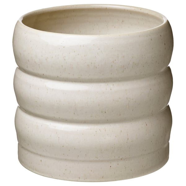 IKEA HASSELBUKETT Plant pot indoor/outdoor/beige 7 ½ "