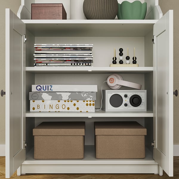 IKEA HAUGA High Cabinet With 2 Doors White 27 1/2x78 3/8 "