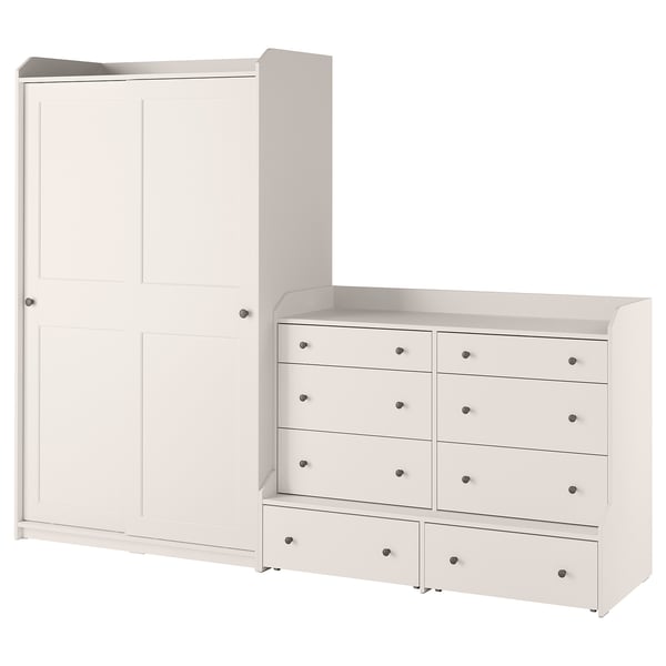 IKEA HAUGA Storage combination with drawers white 100 3/4x21 5/8x78 3/8 "