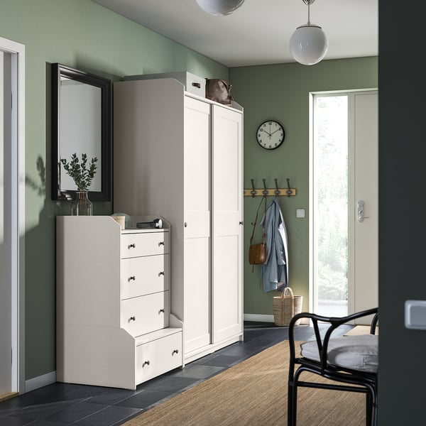 IKEA HAUGA Storage Combination With Drawers White 74x21 5/8x78 3/8 "