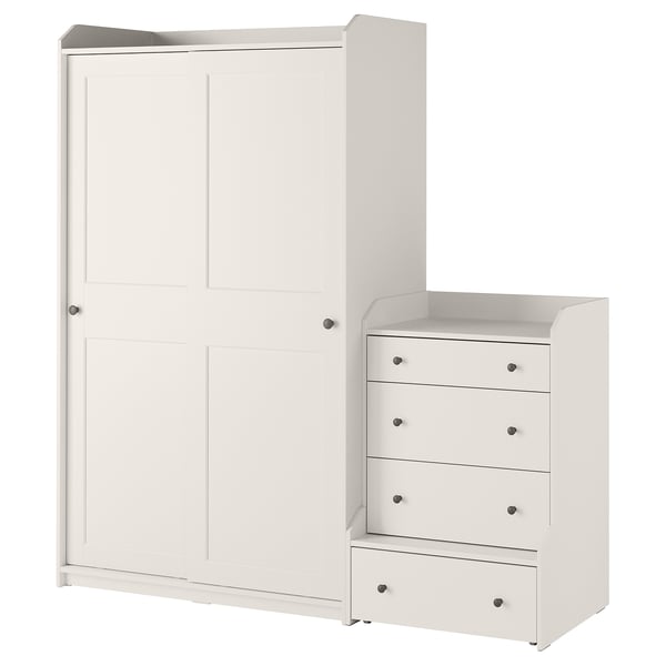 IKEA HAUGA Storage combination with drawers white 74x21 5/8x78 3/8 "