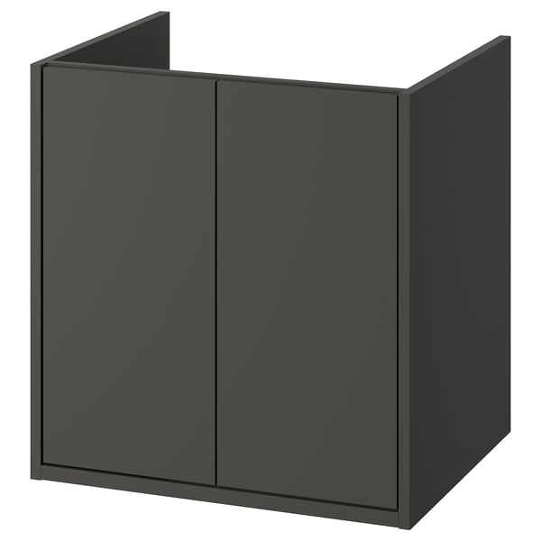 IKEA HAVBÄCK Bathroom vanity with doors dark gray 24x21x25 1/8 "
