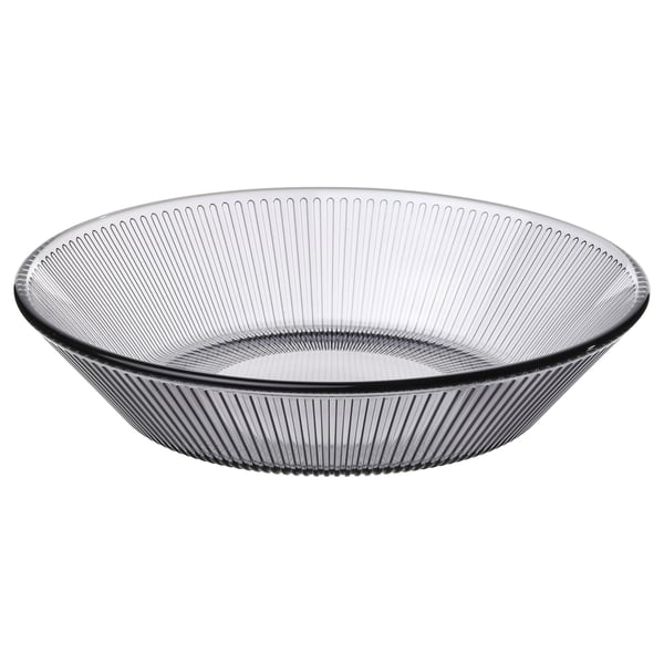 IKEA HAVSGÄDDA Deep plate/bowl stripe pattern/gray 7 ½ "