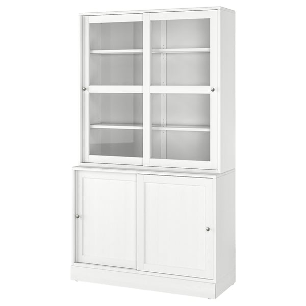 IKEA HAVSTA Storage with sliding glass doors white 47 5/8x18 1/2x83 1/2 "