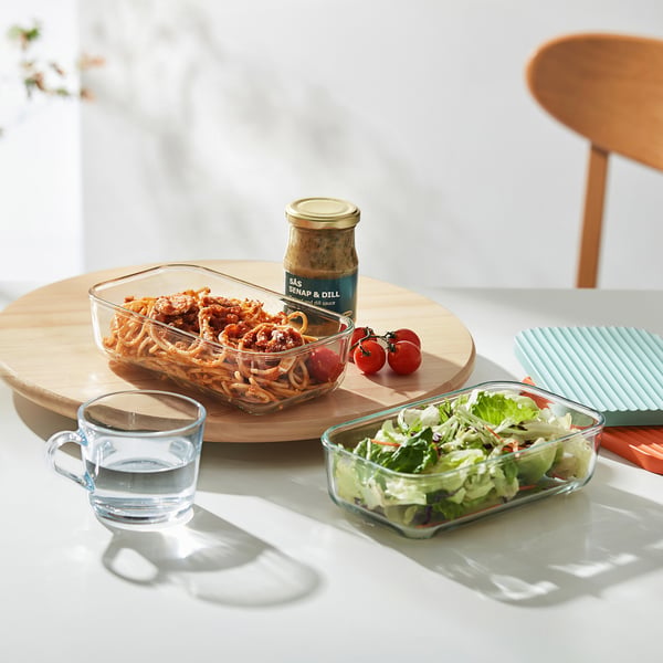 IKEA HAVSTOBIS Food Container With Lid Clear/multicolor 24 Oz