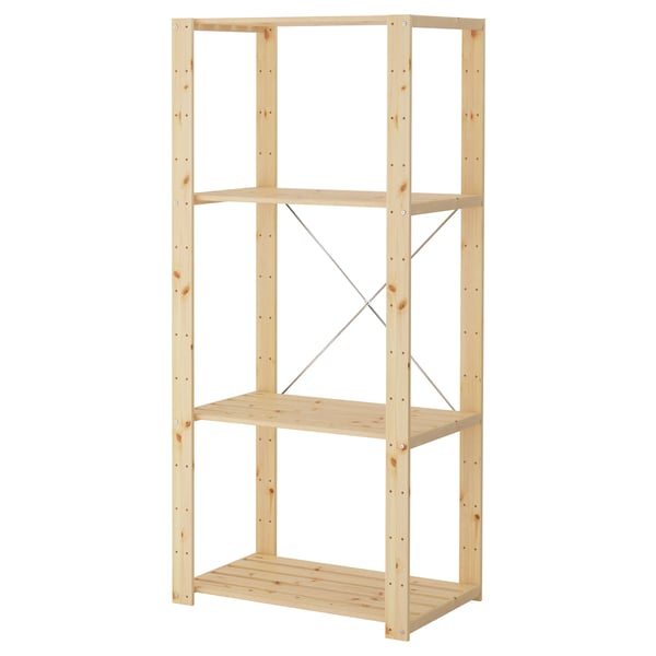 IKEA HEJNE Shelf unit softwood 30 3/4x19 5/8x67 3/8 "