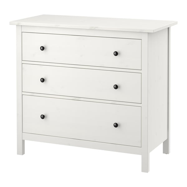 IKEA HEMNES 3-drawer chest white stain 42 1/2x37 3/4 "