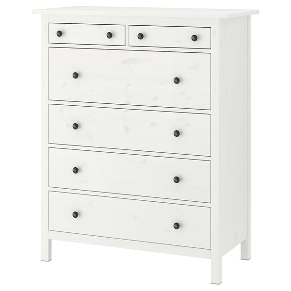 IKEA HEMNES 6-drawer chest white stain 42 1/2x51 5/8 "