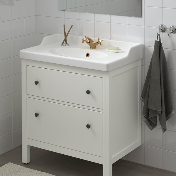 IKEA HEMNES Bathroom Vanity With Drawers White 30x32 3/8 "