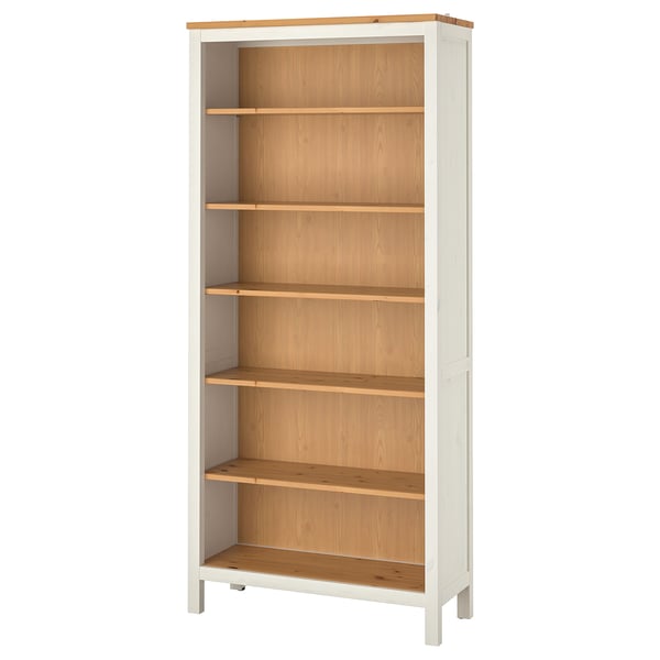 IKEA HEMNES Bookcase white stain/light brown 35 3/8x77 1/2 "