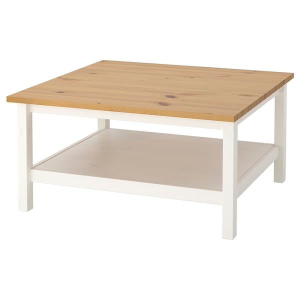 IKEA HEMNES Coffee table white stain/light brown 35 3/8x35 3/8 "