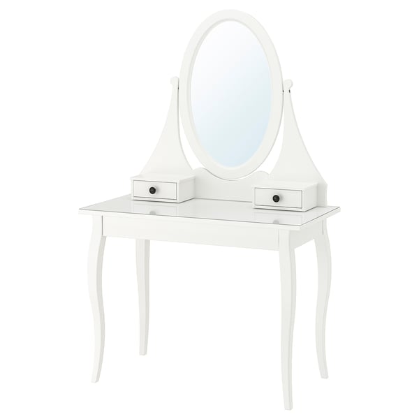 IKEA HEMNES Dressing table with mirror white 39 3/8x19 5/8 "