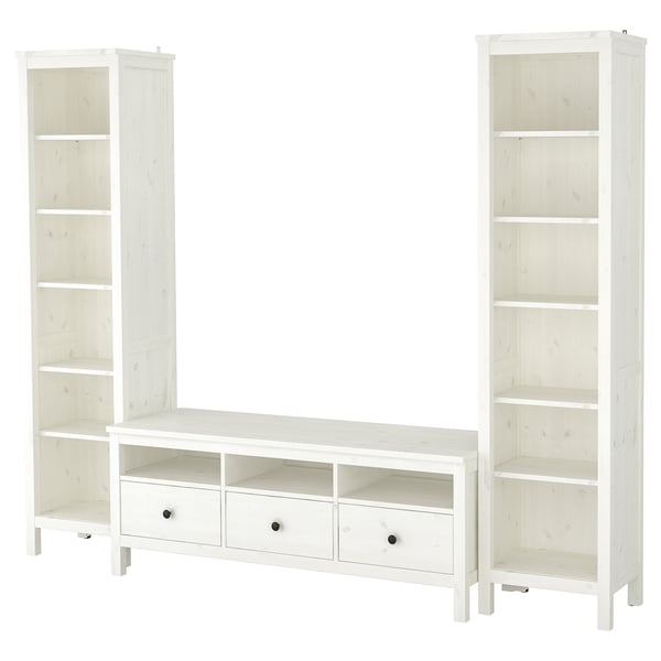 IKEA HEMNES TV storage combination white stain 96 1/2x77 1/2 "