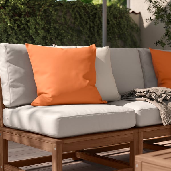 IKEA HJÄRTERÖ Cushion Cover Bright Orange Outdoor/indoor 20x20 "