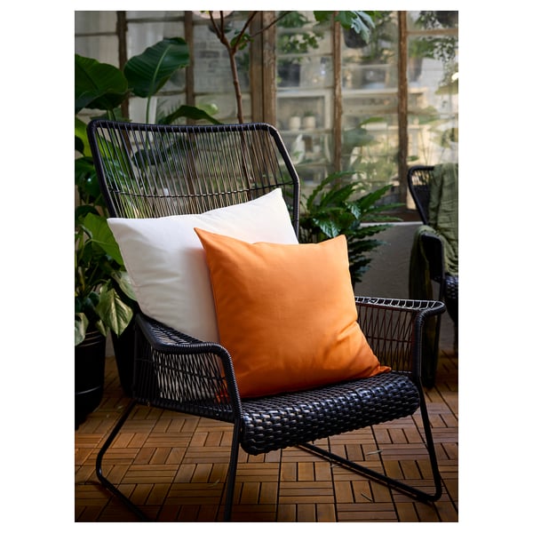 IKEA HJÄRTERÖ Cushion Cover Off-white Outdoor/indoor 26x26 "