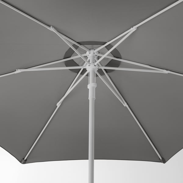 IKEA HÖGÖN / IGGÖN Umbrella With Base Gray/dark Gray 106 1/4 "