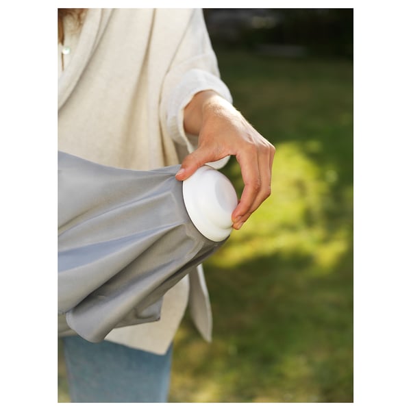 IKEA HÖGÖN / IGGÖN Umbrella With Base Gray/dark Gray 106 1/4 "