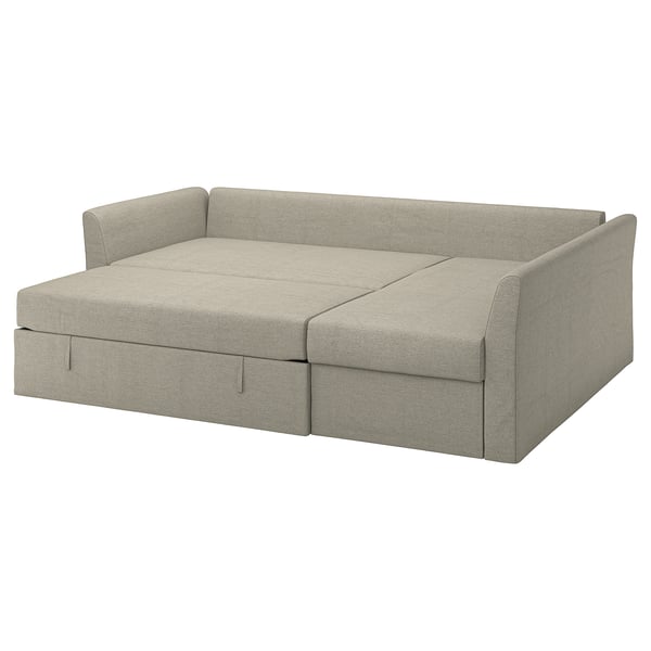 IKEA HOLMSUND Sleeper Sectional 3-seat Borgunda Beige