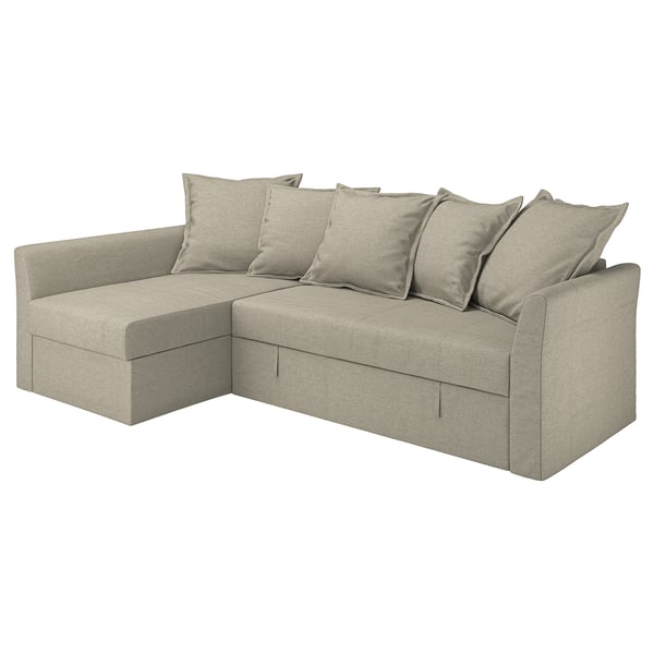 IKEA HOLMSUND Sleeper sectional 3-seat Borgunda beige