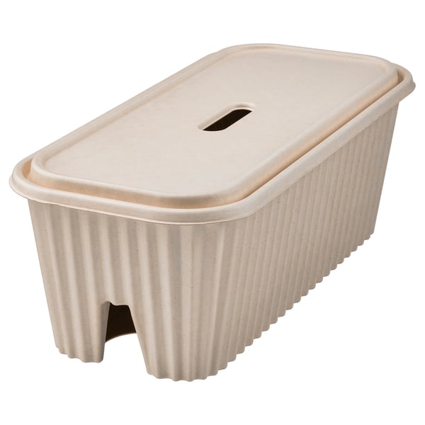 IKEA HÖNSNÄT Cable management box natural 15x7x5 ½ "
