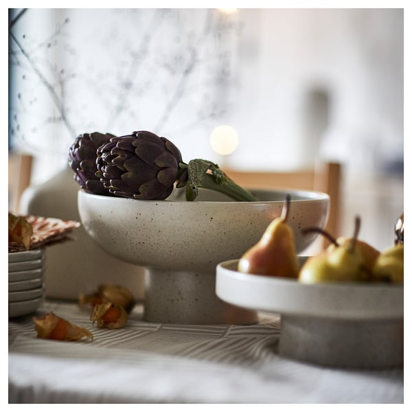IKEA HÖSTAGILLE Serving Bowl Light Beige/orange-brown 10 "