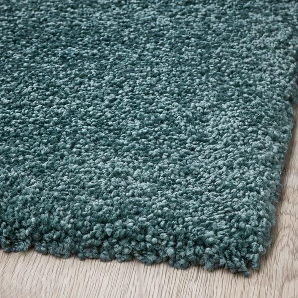 IKEA HOTELLRUM Rug High Pile Blue/green White 5 ' 3 "x7 ' 7 "
