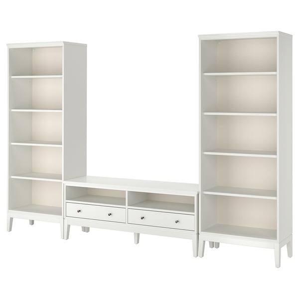 IKEA IDANÄS TV storage combination white 128x15 3/4x83 1/8 "